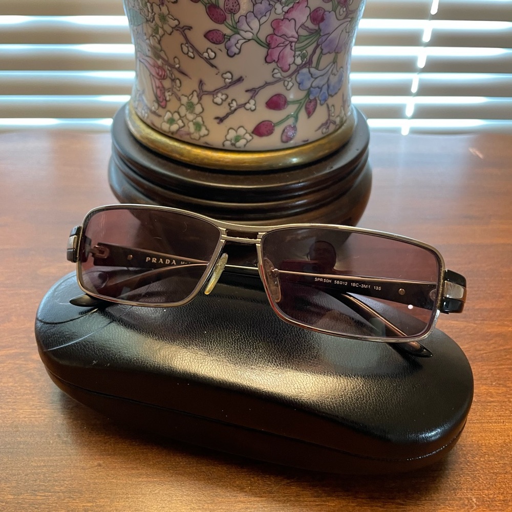Prada Sunglasses with Black Frame and Dark Lenses